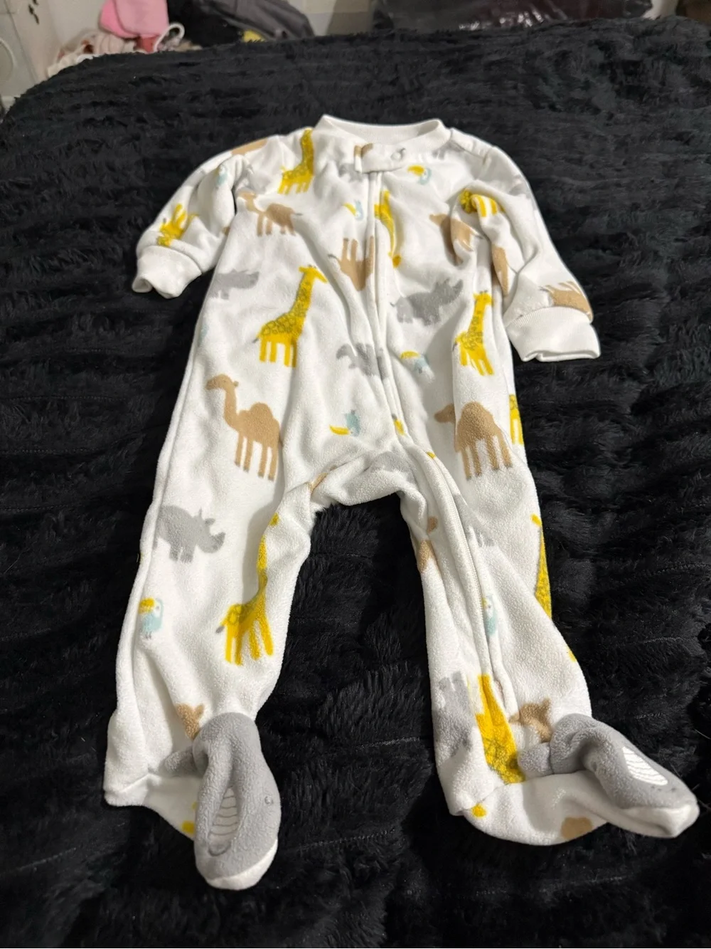 Footie sleepers 14 - Blue, White, Gray, Tan Patterns